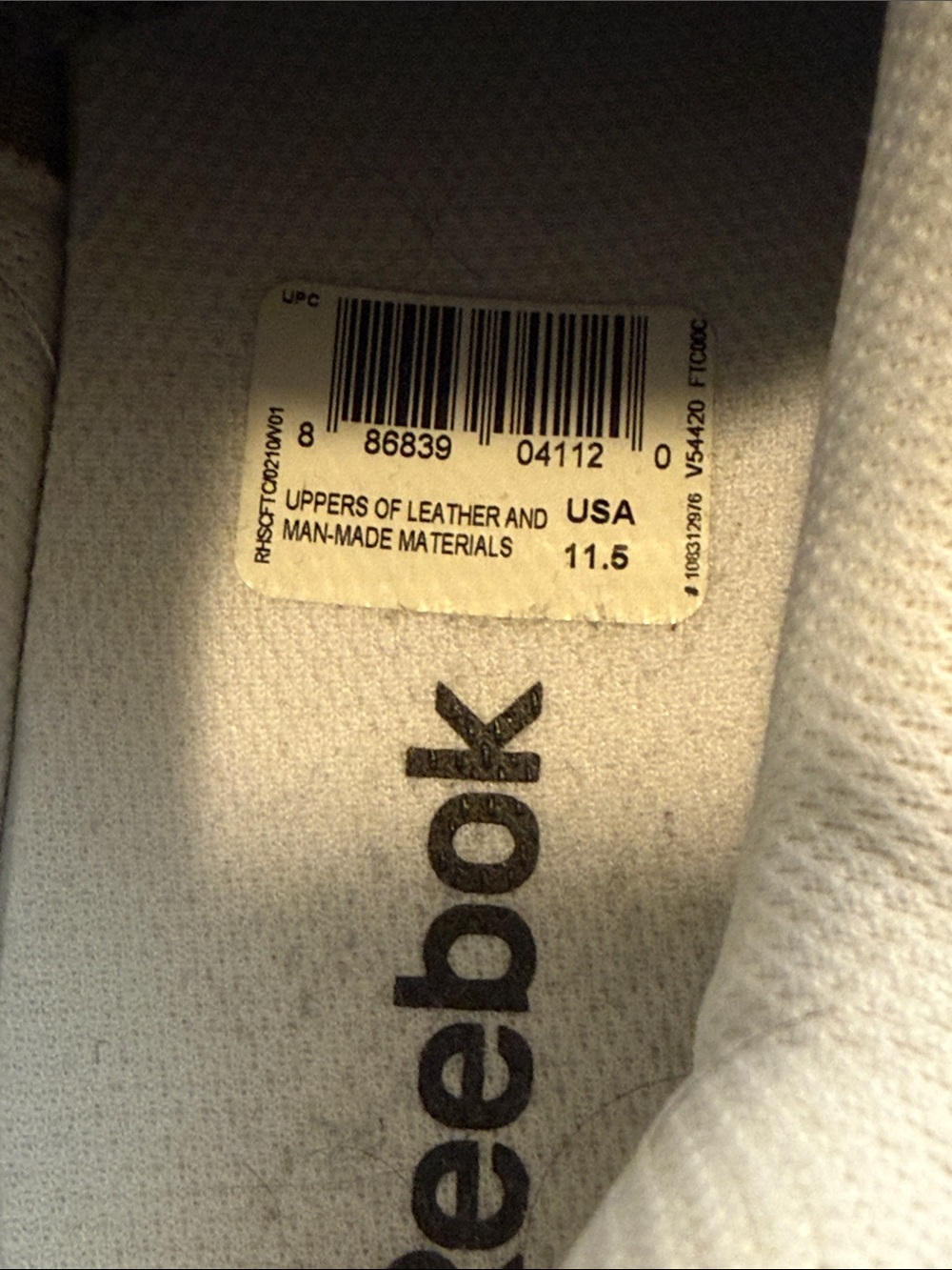 Reebok Silver and Black Men's Athletic Running Sneakers - Picture 6 of 6